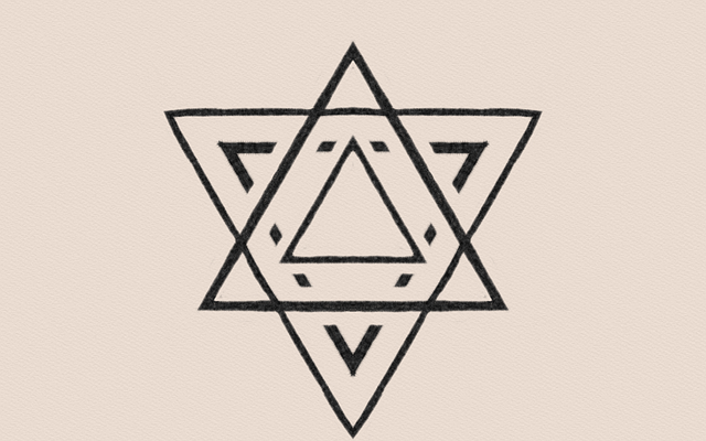 simbol pagan heksagram